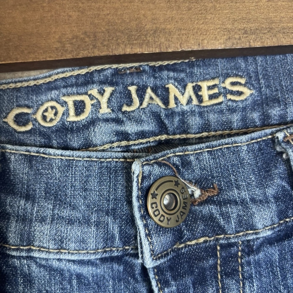Cody James Jeans Men‎ 32x33 Blue Med Wash Barn Burner Stretch Slim - SIZE NOTE - Picture 4 of 9